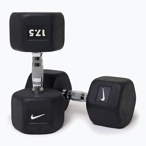 Gumírozott kézisúlyzó Nike Strength Hex Dumbbell 17,5 kg black/white