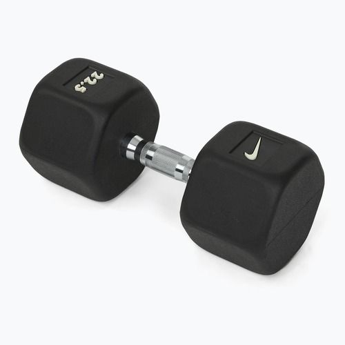 Gumírozott kézisúlyzó Nike Strength Hex Dumbbell 22,5 kg black/white
