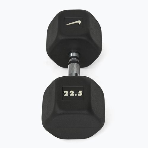 Gumírozott kézisúlyzó Nike Strength Hex Dumbbell 22,5 kg black/white