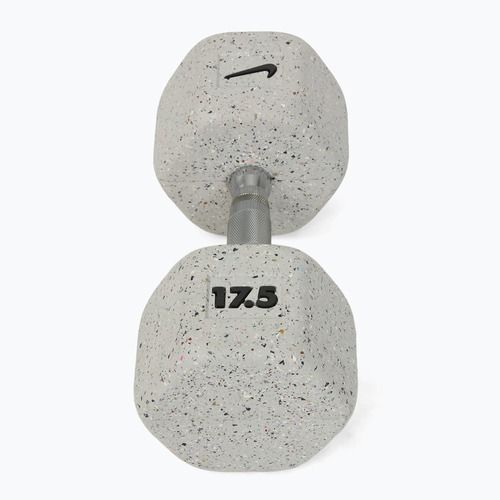 Gumírozott kézisúlyzó Nike Strength Grind Hex Dumbbell 17,5 kg wolf grey