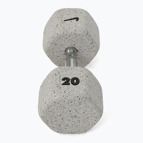 Gumírozott kézisúlyzó Nike Strength Grind Hex Dumbbell 20 kg wolf grey