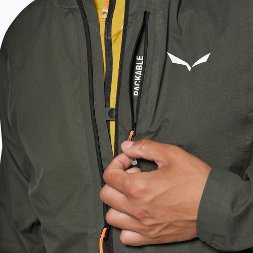 Férfi esőkabát Salewa Pedroc 2 PTX 2.5 Light faded green