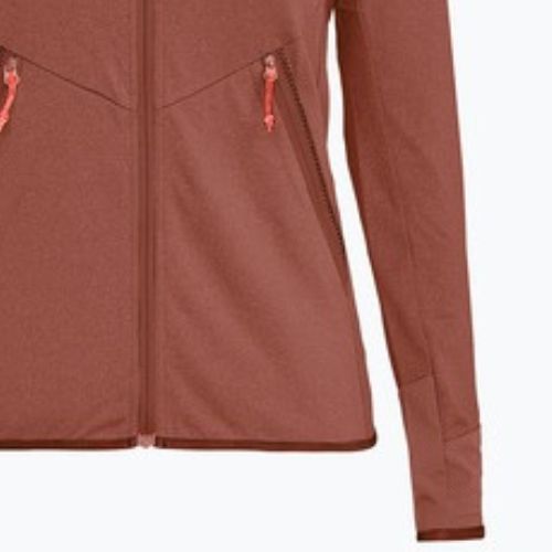 Női trekking pulóver Salewa Agner Hybrid PL/DST FZ Hoody etruscan red melange