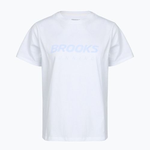 Női futópóló Brooks Graphic white/halogen blue