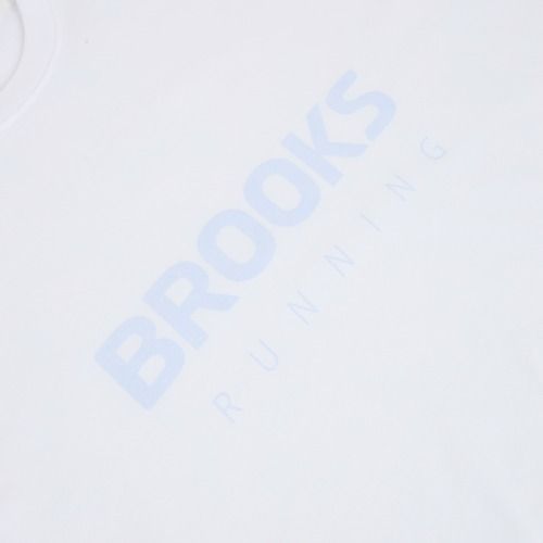 Női futópóló Brooks Graphic white/halogen blue