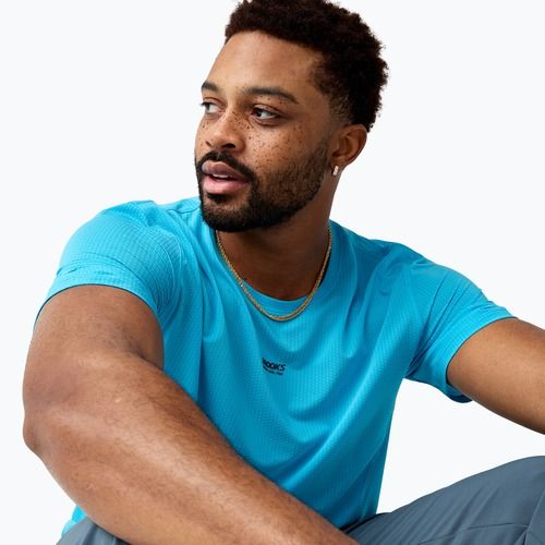 Férfi futópóló Brooks Highpoint 2.0 blazing blue/atomic blue