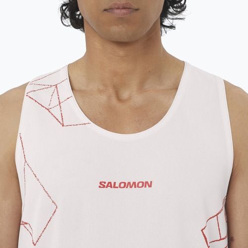 Salomon S/Lab Speed Tee lilac ash/fiery red férfi futópóló