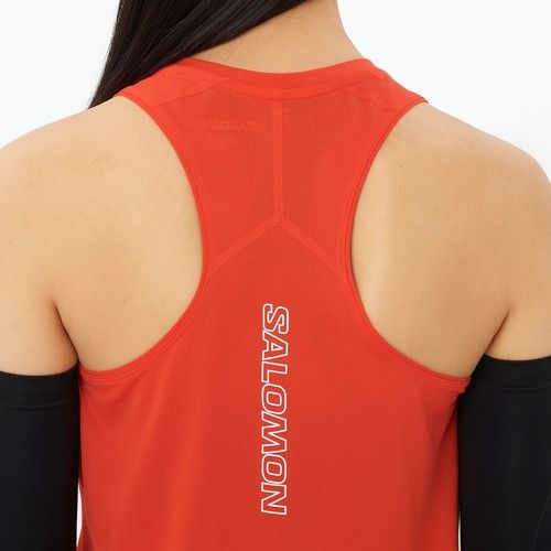 Salomon Sense Aero Short Tank női futópóló fiery red