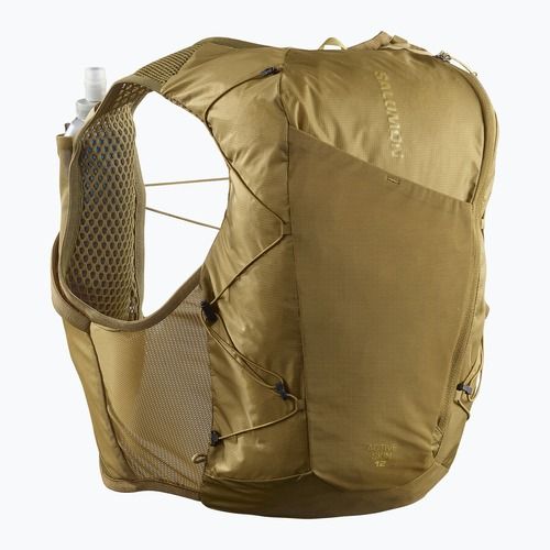 Salomon Active Skin 12 Set futó mellény brilliant olive/willow
