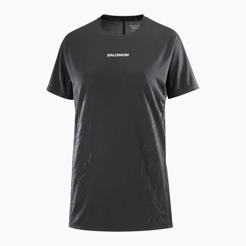Női futópóló Salomon Sense Aero SS Tee GFX deep black
