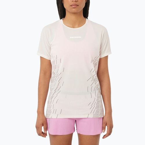 Női futópóló Salomon Sense Aero SS Tee GFX whisper white