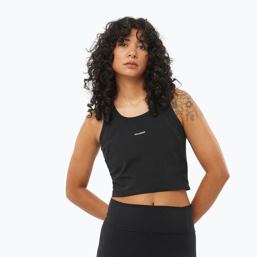 Női futópóló Salomon SHAKEout Bliss Tanklette deep black