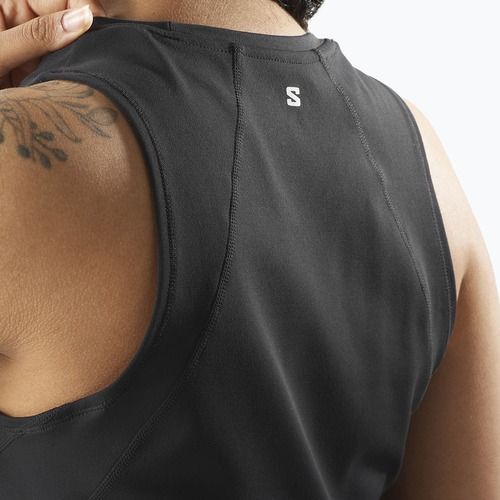 Női futópóló Salomon SHAKEout Bliss Tanklette deep black