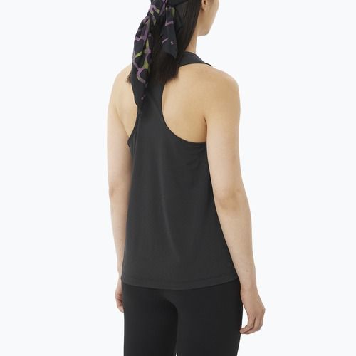 Női futópóló Salomon Shakeout Core Tank GFX deep black