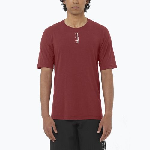 Férfi futópóló Salomon Ultra Tee syrah