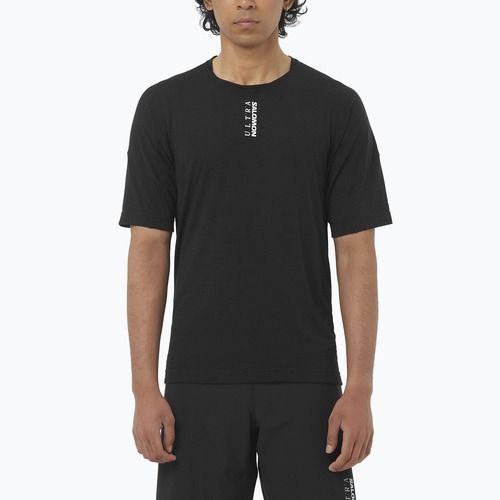 Férfi futópóló Salomon Ultra Tee deep black