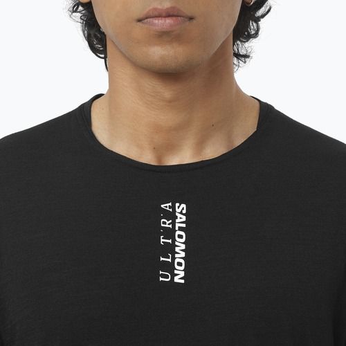 Férfi futópóló Salomon Ultra Tee deep black