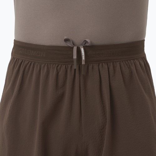 Salomon Sense Aero Stow férfi futóshort 5" coffee bean