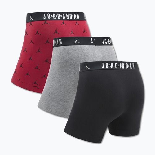 Férfi boxer nadrág Jordan JHM Flight Cotton Essential 3 pairs gym red