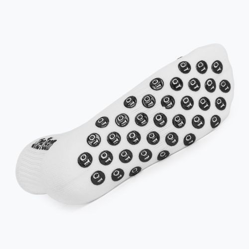 Gyerek focizokni OneTeam Precision Grip non-slip 2-pack white
