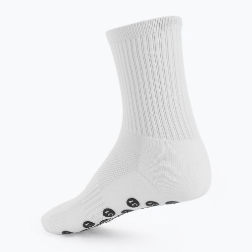 Gyerek focizokni OneTeam Precision Grip non-slip 2-pack white