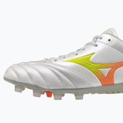 Futballcipő Mizuno Monarcida Neo III Elite FG white/evening primrose/lava orange
