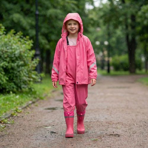 Gyerek gumicsizma KADVA PuddleProof JR fényvisszaverő elemekkel rózsaszín