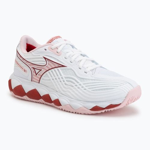 Női teniszcipő Mizuno Wave Enforce Tour 2 CC white/pinkesque/barbados/cherry