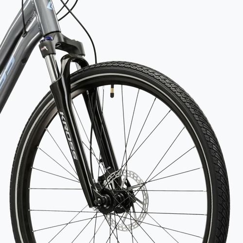 Női cross kerékpár KROSS Evado 5.0 In grey/blue/gloss