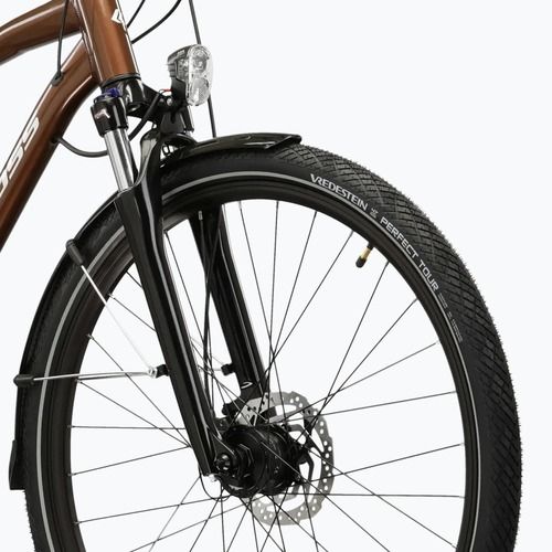 Trekking kerékpár KROSS Trans 5.0 brown/silver/gloss