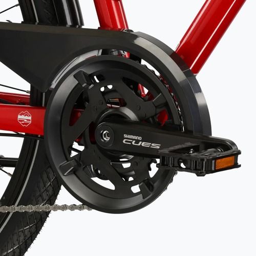 Női trekking kerékpár KROSS Trans 5.0 In red/silver/gloss