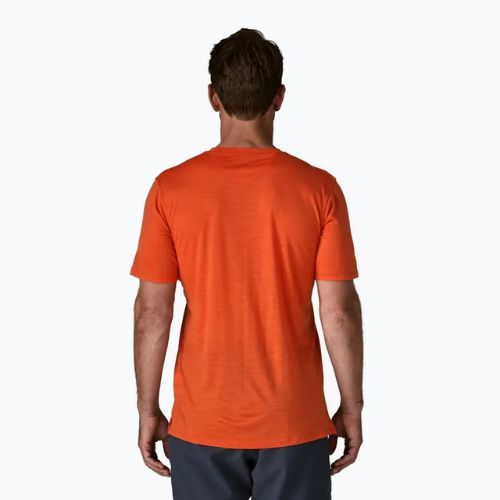 Férfi póló Patagonia Cap Cool Merino Blend Graphic Shirt heritage header/coal orange