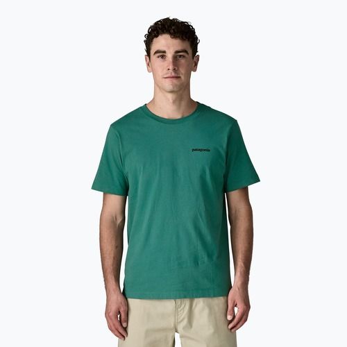 Férfi póló Patagonia P-6 Logo gem green