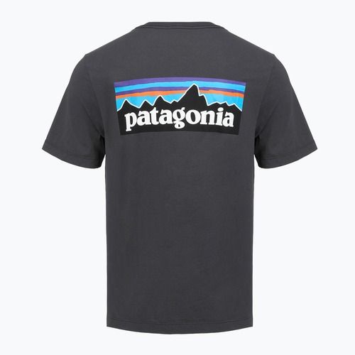 Férfi póló Patagonia P-6 Logo ink black
