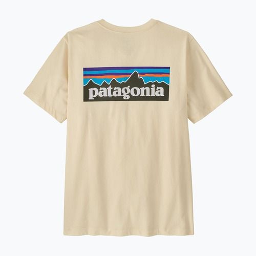 Férfi póló Patagonia P-6 Logo undyed natural