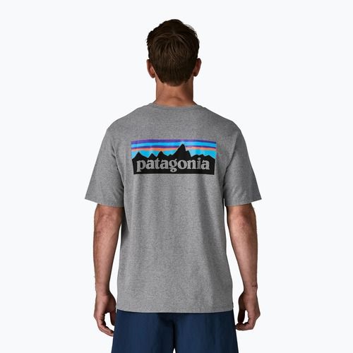Férfi póló Patagonia P-6 Logo Responsibili-Tee gravel heather