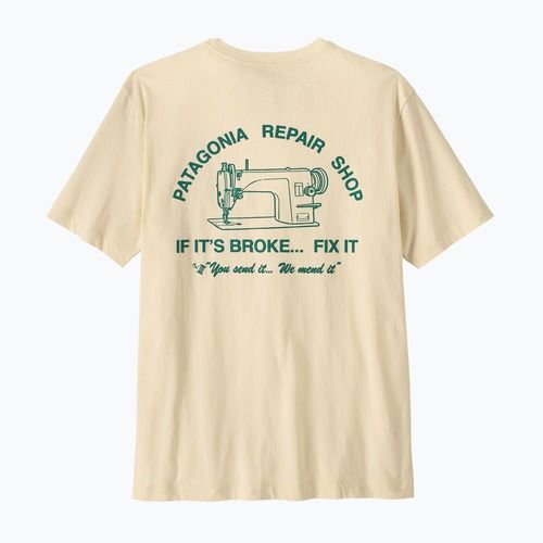 Férfi póló Patagonia Repair Shop undyed natural