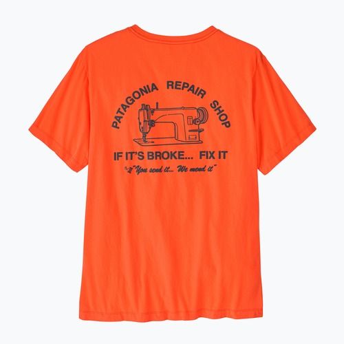 Férfi póló Patagonia Repair Shop orange peel