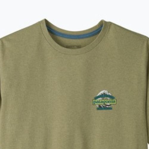 Férfi túrapóló Patagonia Great Waves Responsibili Tee gumtree green