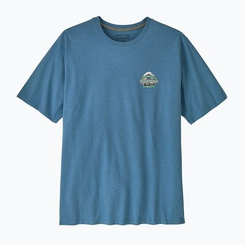 Férfi túrapóló Patagonia Great Waves Responsibili Tee shore blue