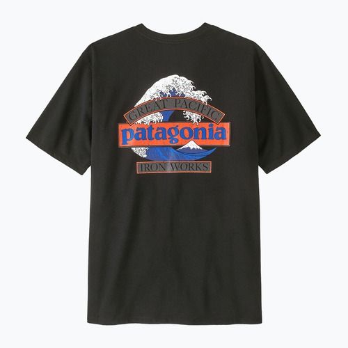 Férfi túrapóló Patagonia Great Waves Responsibili Tee black