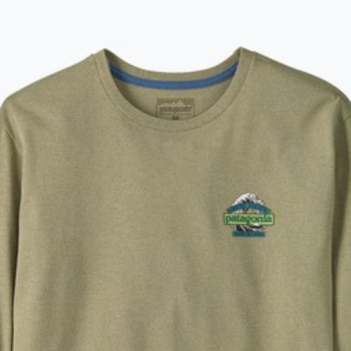 Férfi túrahosszúujjú Patagonia Great Waves Responsibili Tee gumtree green