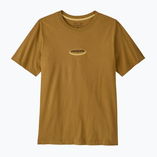 Férfi póló Patagonia '95 Oval Logo bobcat brown/sunshine
