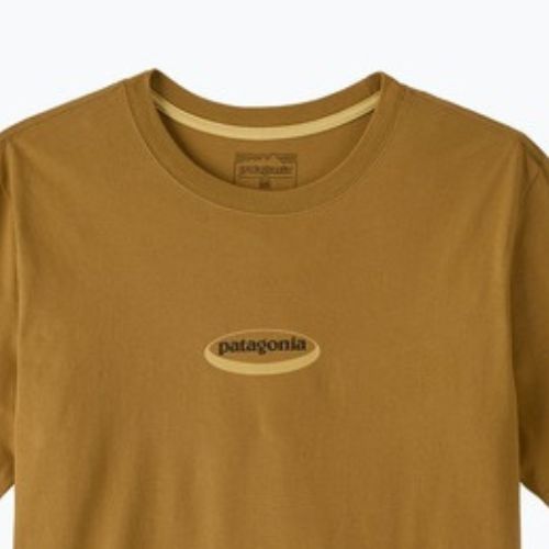 Férfi póló Patagonia '95 Oval Logo bobcat brown/sunshine