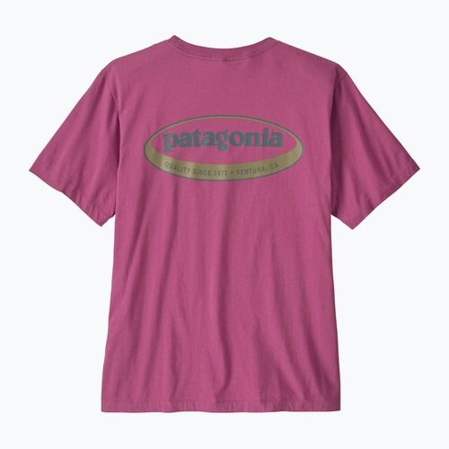 Férfi póló Patagonia '95 Oval Logo faded magenta