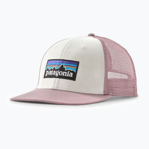 Baseball sapka Patagonia P-6 Logo Trucker white w/quiet violet