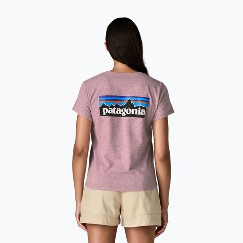 Női póló Patagonia P-6 Logo Responsibili-Tee qulet violet