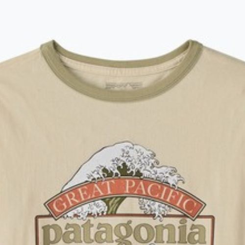 Női póló Patagonia Great Waves Ringer Tee undyed natural