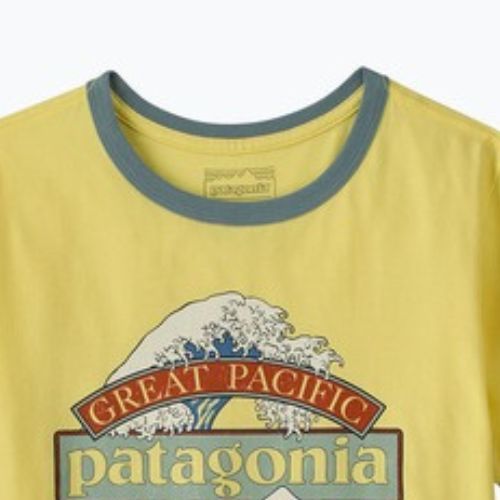 Női póló Patagonia Great Waves Ringer Tee lemon zest