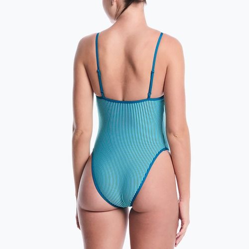 Női egyrészes fürdőruha Nike Ocean Bound Ripple Texture Square Neck bleached turquoise